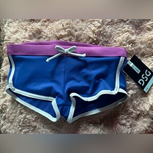 DSG Girls' Swim Shorts Energized Blue 6-8 nwt